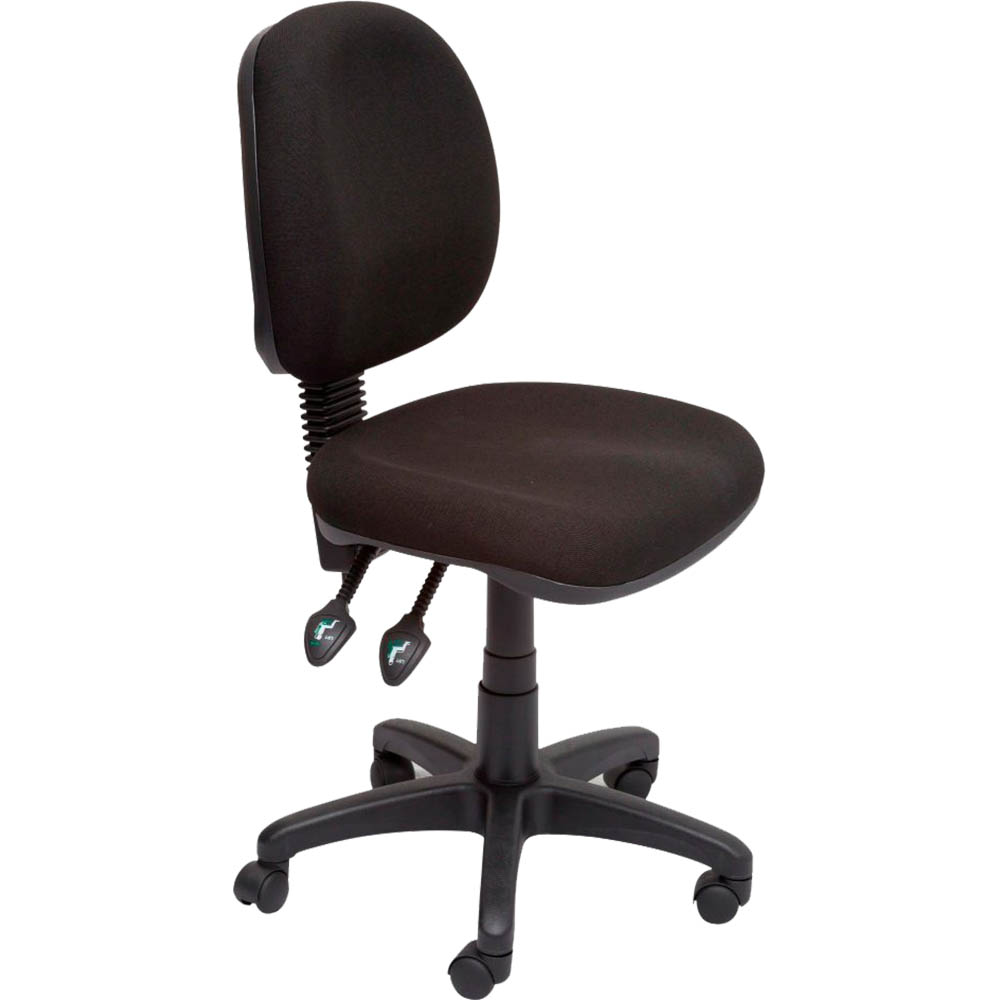 Image for RAPIDLINE EC070BM OPERATOR CHAIR MEDIUM BACK 2 LEVER BLACK from Tristate Office Products Depot