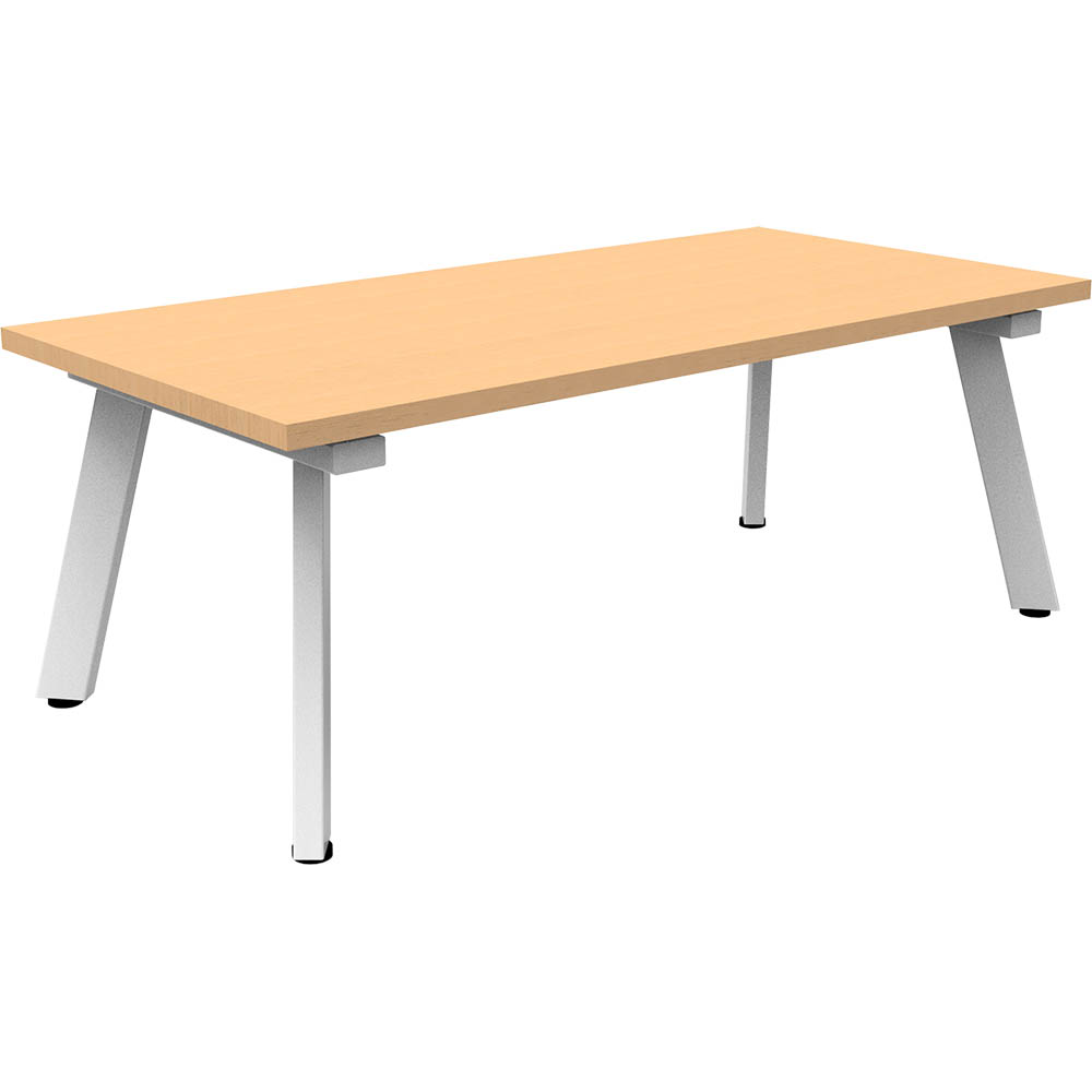 Image for RAPIDLINE ETERNITY COFFEE TABLE 1200 X 600MM BEECH/WHITE SATIN from MOE Office Products Depot Mackay & Whitsundays