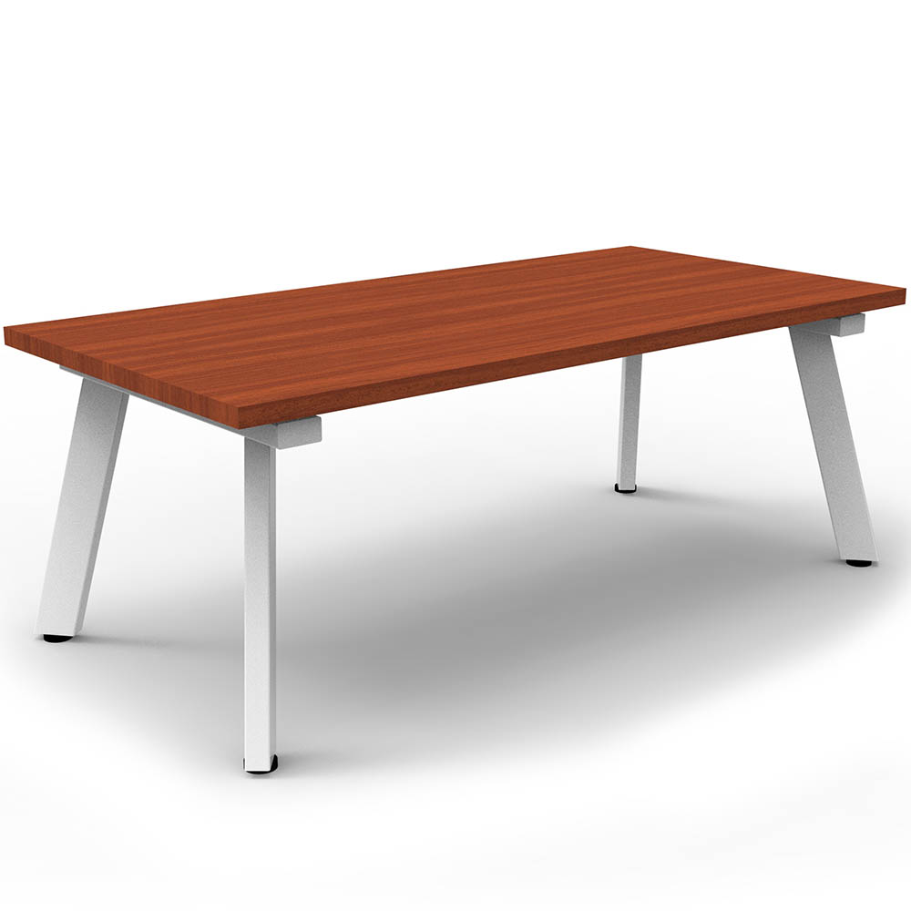 Image for RAPIDLINE ETERNITY COFFEE TABLE 1200 X 600MM CHERRY/WHITE SATIN from Margaret River Office Products Depot