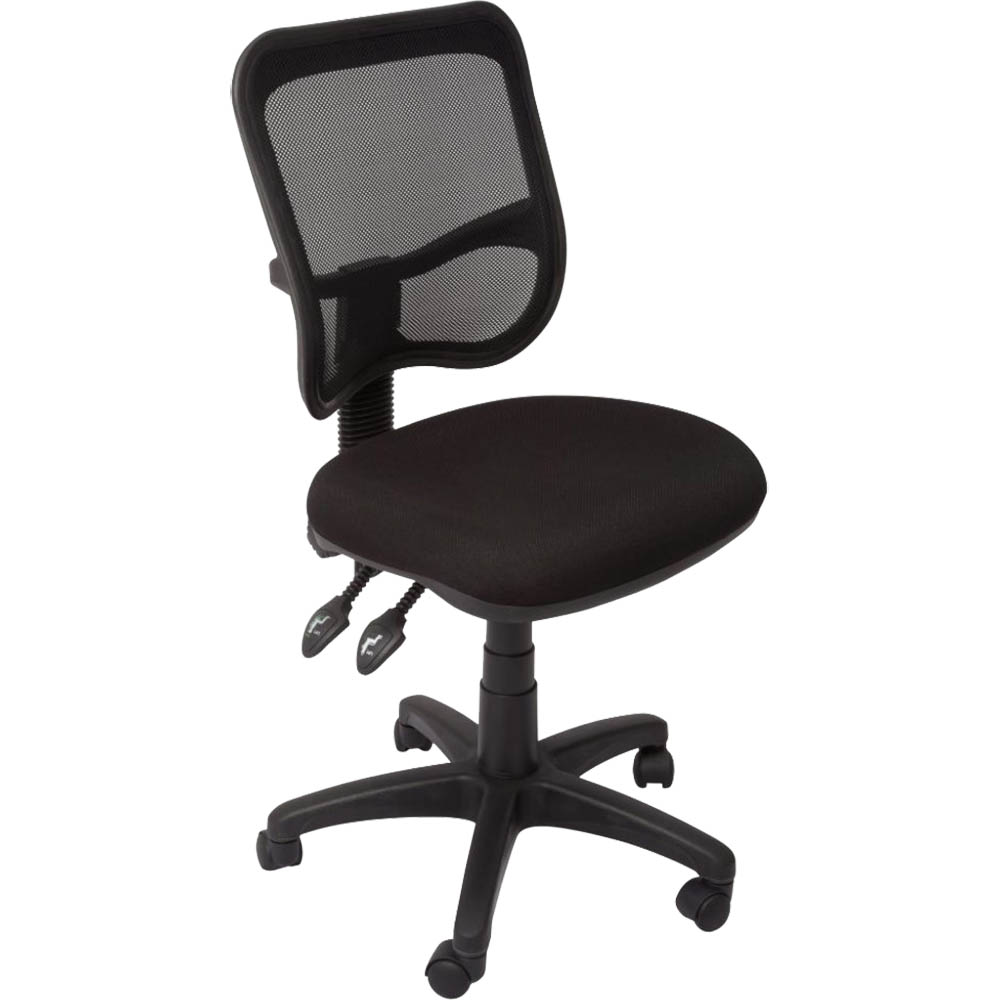 Image for RAPIDLINE EM300 OPERATOR CHAIR MEDIUM MESH BACK BLACK from Barkers Rubber Stamps & Office Products Depot