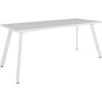 rapidline eternity meeting table 1800 x 750mm natural white/white