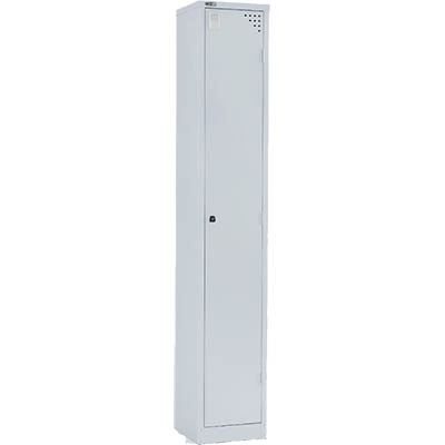 Image for GO STEEL LOCKER 1 DOOR 305 X 455 X 1830MM WITH BUTTERFLY LOCK SILVER GREY from Ross Office Supplies Office Products Depot