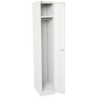 Image for GO STEEL LOCKER 1 DOOR 380 X 455 X 1830MM SILVER GREY from Ross Office Supplies Office Products Depot