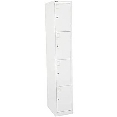 Image for GO STEEL LOCKER 4 DOOR 380 X 455 X 1830MM SILVER GREY from MOE Office Products Depot Mackay & Whitsundays