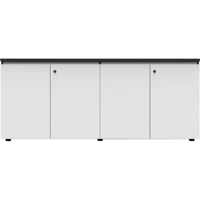 Image for RAPID INFINITY DELUXE 4 SWING DOOR CUPBOARD 1800 X 450 X 730MM NATURAL WHITE LAMINATE BLACK RIGID EDGING from Ross Office Supplies Office Products Depot