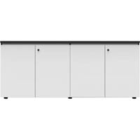 rapid infinity deluxe 4 swing door cupboard 1800 x 450 x 730mm natural white laminate black rigid edging