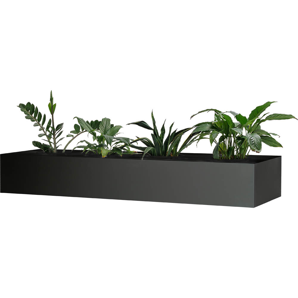 Image for RAPIDLINE GO PLANTER BOX FOR PERFORATED CUPBOARD 1530MM BLACK from Office Products Depot