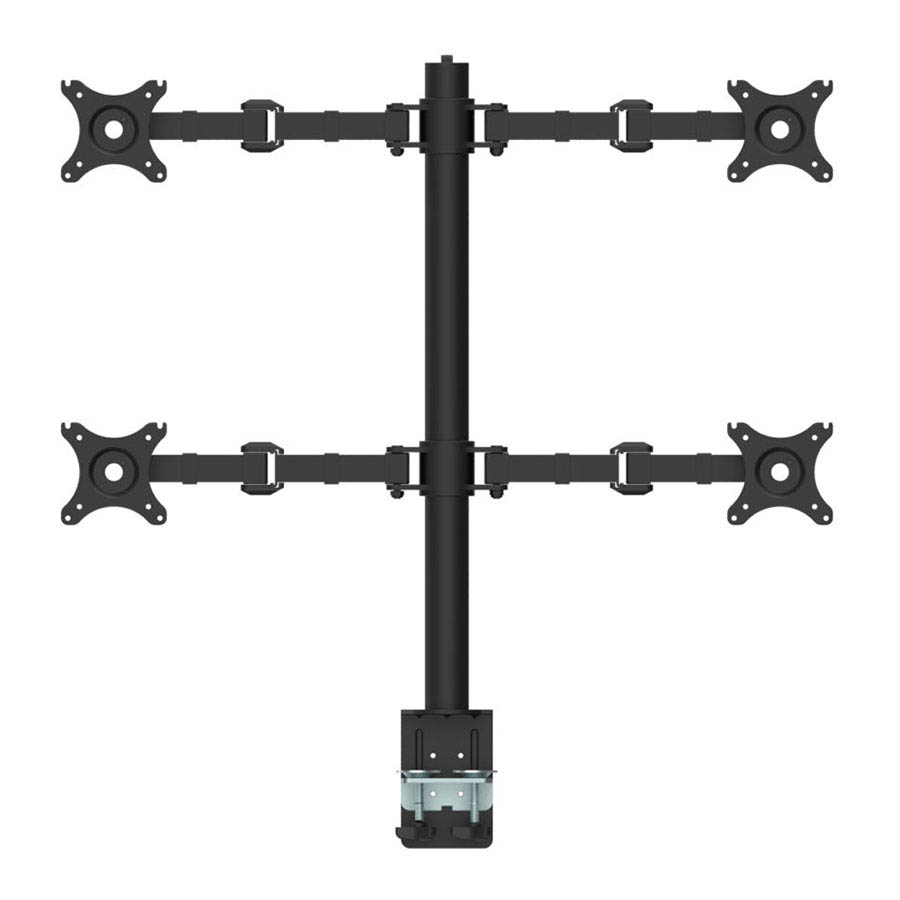 Image for RAPIDLINE REVOLVE QUAD SCREEN MONITOR ARM BLACK from Ross Office Supplies Office Products Depot