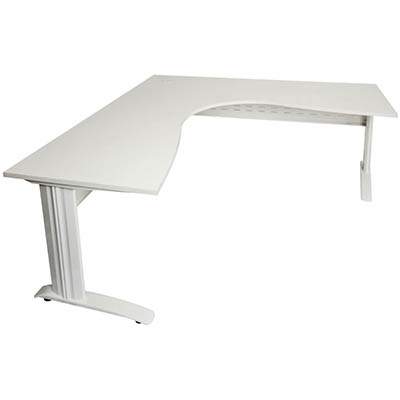 Image for RAPID SPAN CORNER WORKSTATION WITH METAL MODESTY PANEL 1800 X 1500 X 700MM NATURAL WHITE/WHITE from Margaret River Office Products Depot