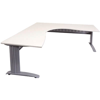 Image for RAPID SPAN CORNER WORKSTATION METAL MODESTY PANEL 1800 X 1800 X 700MM NATURAL WHITE/SILVER from MOE Office Products Depot Mackay & Whitsundays