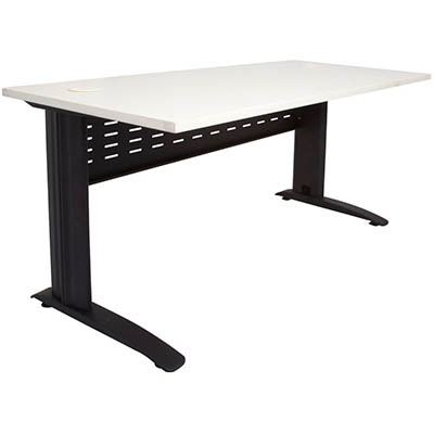 Image for RAPID SPAN DESK WITH METAL MODESTY PANEL 1200 X 700 X 730MM WHITE/BLACK from Albany Office Products Depot