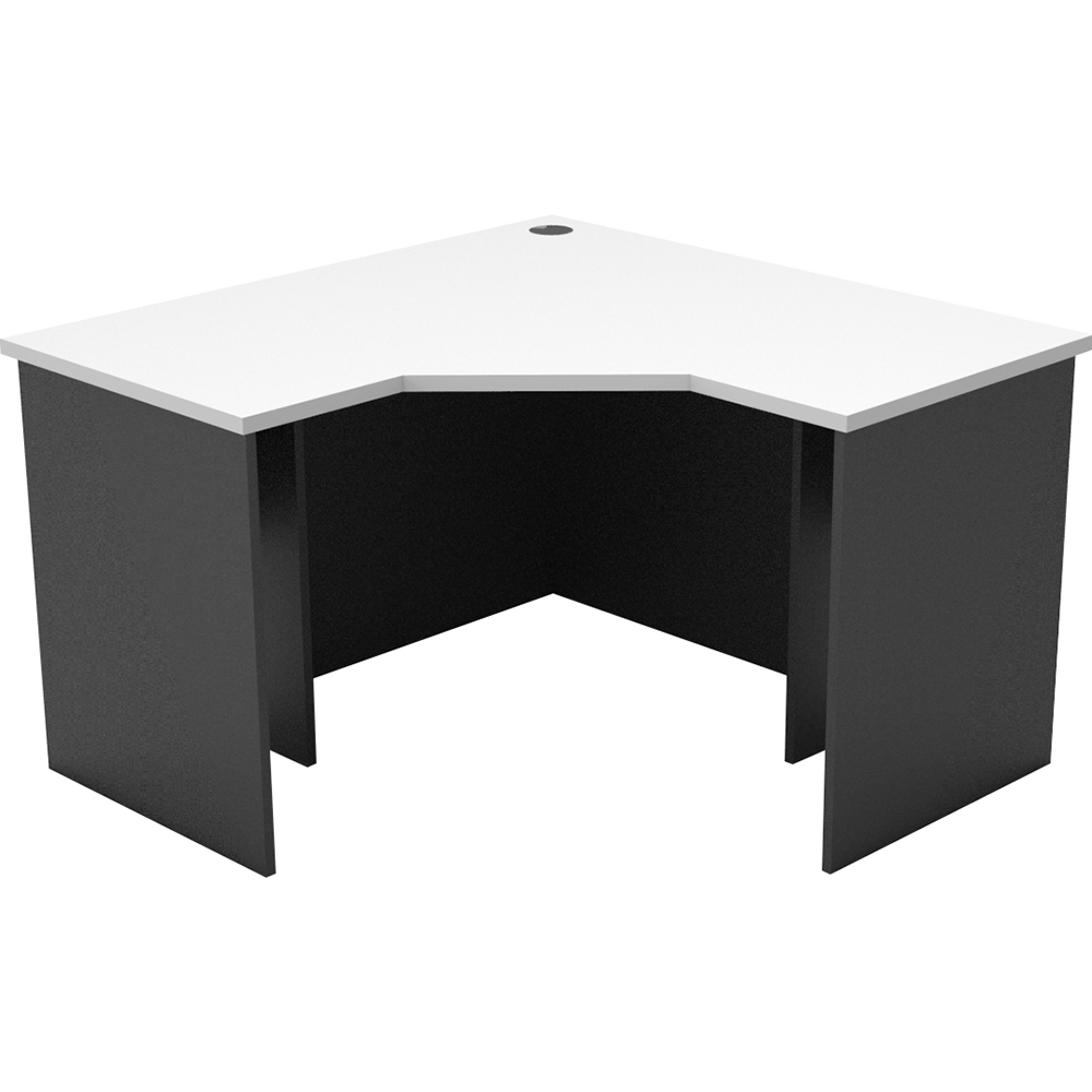 Image for RAPID WORKER CORNER WORKSTATION COMPLETE 1200 X 1200 X 600MM WHITE/IRONSTONE from Office Products Depot