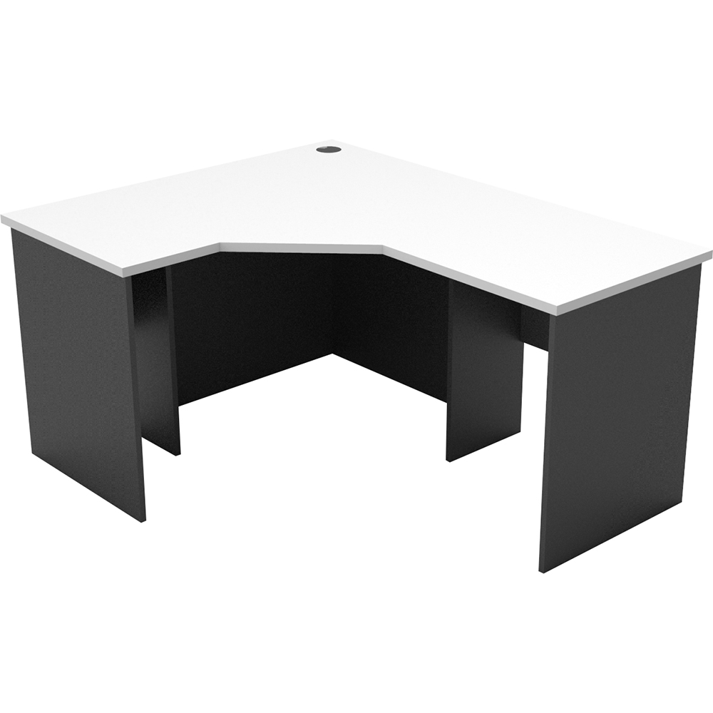 Image for RAPID WORKER CORNER WORKSTATION COMPLETE 1200 X 1500 X 600MM WHITE/IRONSTONE from Office Products Depot