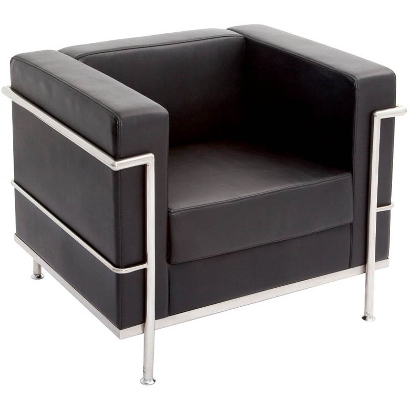 Image for RAPIDLINE SPACE LOUNGE 1 SEAT PU BLACK from OFFICEPLANET OFFICE PRODUCTS DEPOT