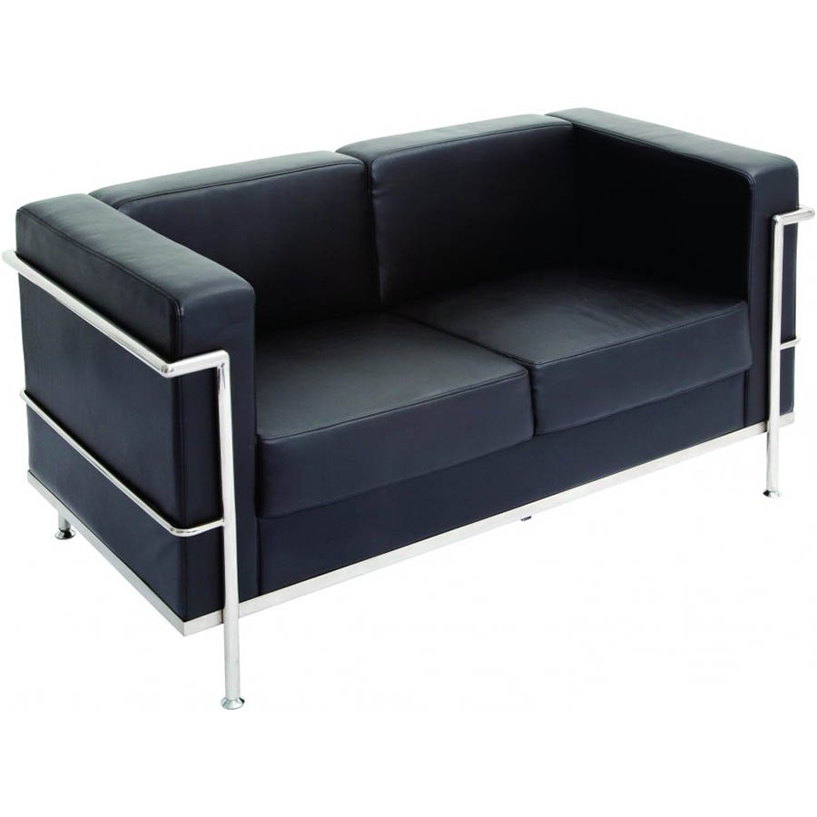 Image for RAPIDLINE SPACE LOUNGE 2 SEAT PU BLACK from OFFICEPLANET OFFICE PRODUCTS DEPOT