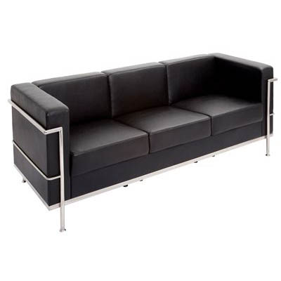 Image for RAPIDLINE SPACE LOUNGE 3 SEAT PU BLACK from Office Business Office Products Depot