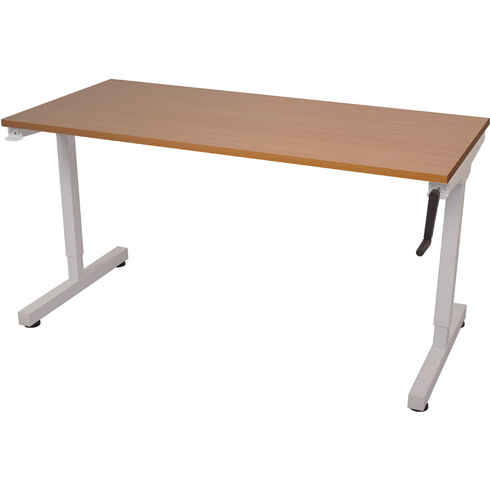 Image for RAPIDLINE TRIUMPH MANUAL HEIGHT ADJUSTABLE WORKSTATION 1200 X 700MM BEECH from Office Products Depot