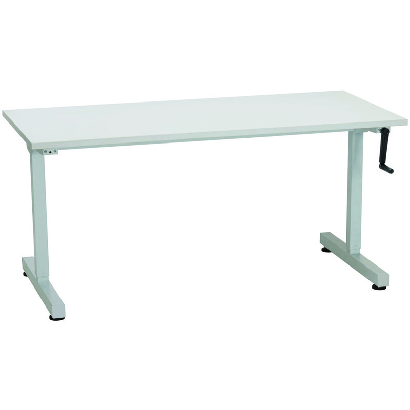Image for RAPIDLINE TRIUMPH MANUAL HEIGHT ADJUSTABLE WORKSTATION 1200 X 700MM WHITE from Office Products Depot