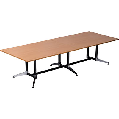 Image for RAPIDLINE TYPHOON BOARDROOM TABLE 3200 X 1200 X 750MM BEECH from Total Supplies Pty Ltd