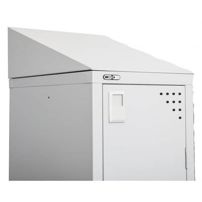 Image for GO STEEL LOCKER ADDITIONAL SLOPING TOP 300 X 270MM SILVER GREY from Office Products Depot
