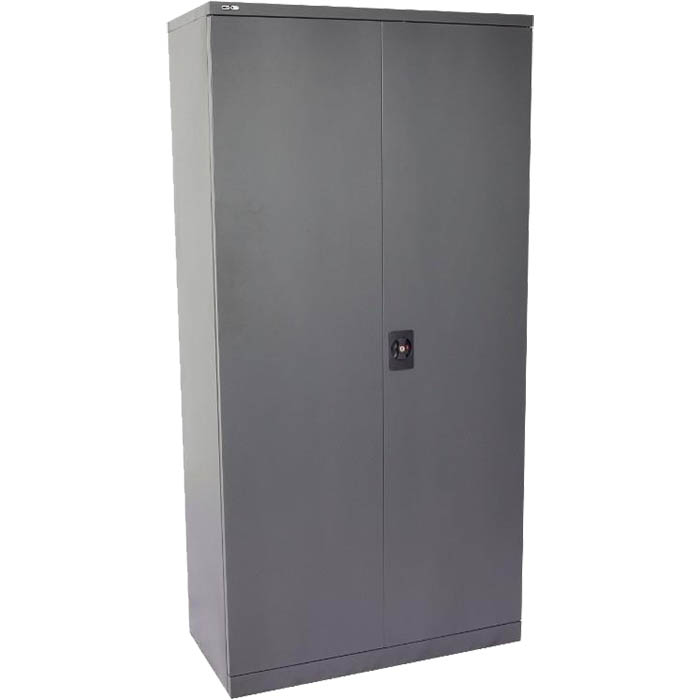 Image for GO STEEL STATIONERY CUPBOARD 4 SHELVES 2000 X 910 X 450MM GRAPHITE RIPPLE from Total Supplies Pty Ltd