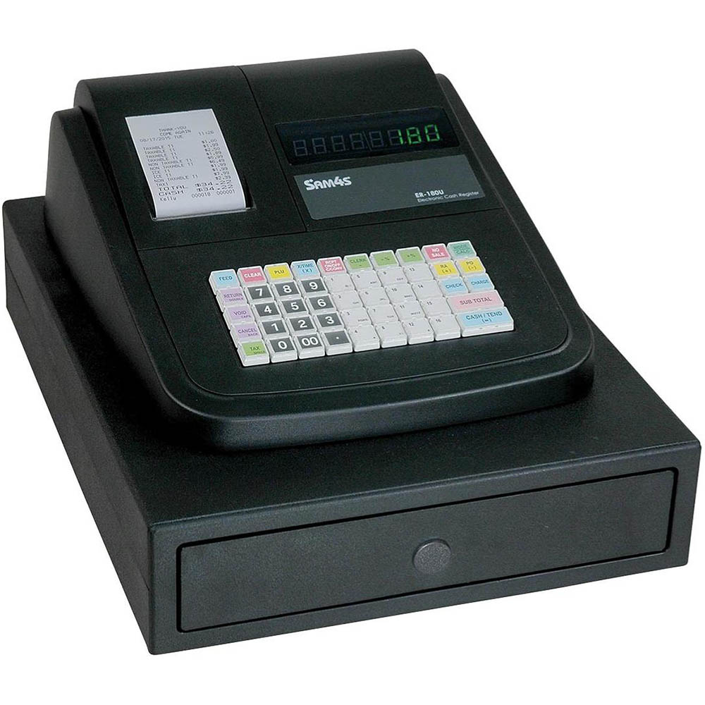 Image for SAM4S ER-180-U ELECTRONIC CASH REGISTER WITH THERMAL PRINTER from Office Products Depot