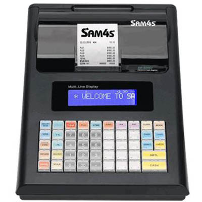 Image for SAM4S ER-230J PORTABLE THERMAL SINGLE STATION CASH REGISTER BLACK from Ross Office Supplies Office Products Depot