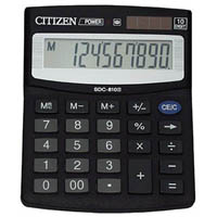 citizen sdc-810dii desktop calculator 10 digit black