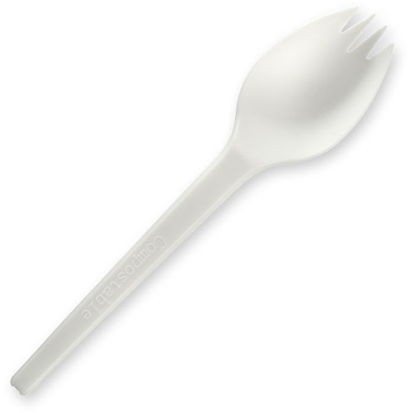 Image for BIOPAK PLA SPORK 150MM WHITE PACK 50 from Ross Office Supplies Office Products Depot
