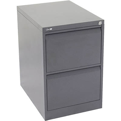 Image for GO STEEL FILING CABINET 2 DRAWERS 460 X 620 X 705MM GRAPHITE RIPPLE from OFFICEPLANET OFFICE PRODUCTS DEPOT