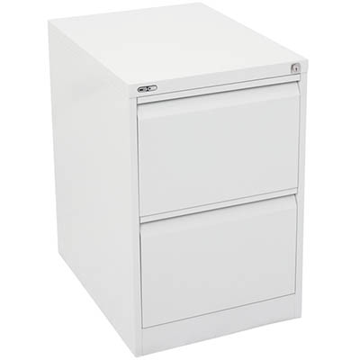 Image for GO STEEL FILING CABINET 2 DRAWERS 460 X 620 X 705MM WHITE CHINA from MOE Office Products Depot Mackay & Whitsundays