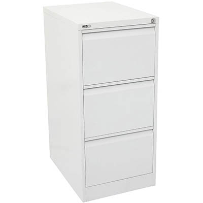 Image for GO STEEL FILING CABINET 3 DRAWERS 460 X 620 X 1016MM WHITE CHINA from Barkers Rubber Stamps & Office Products Depot