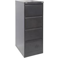 go steel filing cabinet 4 drawers 460 x 620 x 1321mm black ripple