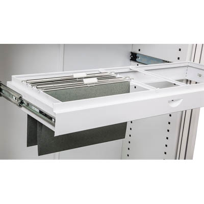 Image for GO STEEL TAMBOUR DOOR CUPBOARD ADDITIONAL ROLL OUT SUSPENSION FILE FRAME 1200MM WHITE CHINA from MOE Office Products Depot Mackay & Whitsundays
