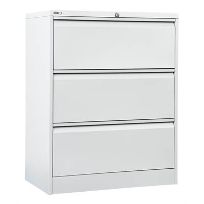 Image for GO LATERAL FILING CABINET 3 DRAWER HEAVY DUTY 1016 X 900 X 473MM WHITE CHINA from Total Supplies Pty Ltd