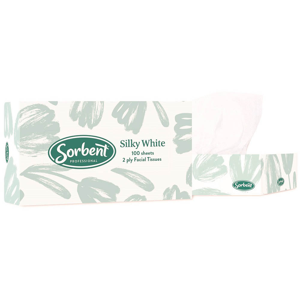 Image for SORBENT PROFESSIONAL FACIAL TISSUE 2 PLY 100 SHEETS CARTON 48 from Barkers Rubber Stamps & Office Products Depot
