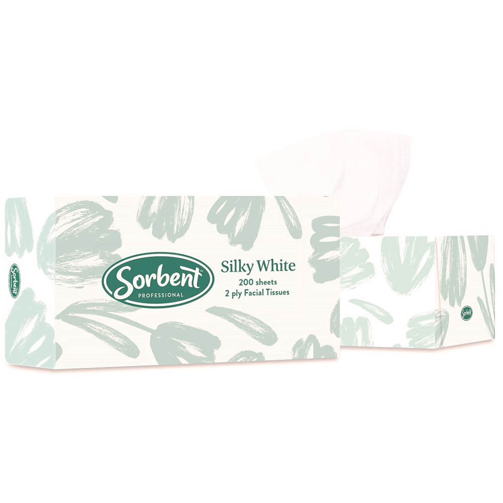 Image for SORBENT PROFESSIONAL FACIAL TISSUE 2 PLY 200 SHEETS CARTON 24 from MOE Office Products Depot Mackay & Whitsundays