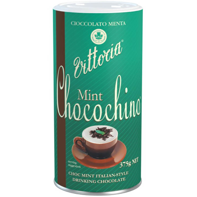 Image for VITTORIA CHOCOCHINO MINT DRINKING CHOCOLATE 375G from Ross Office Supplies Office Products Depot