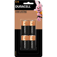 duracell coppertop alkaline c battery pack 4