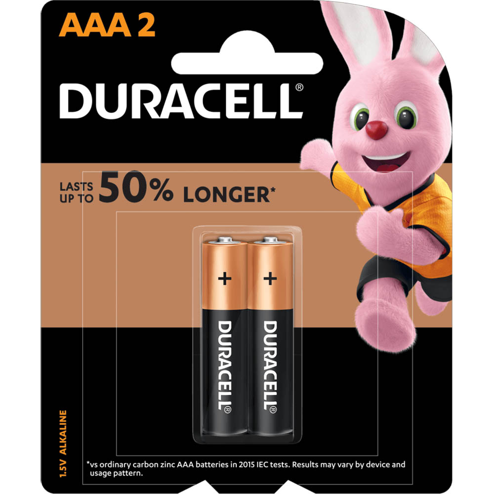 Image for DURACELL COPPERTOP ALKALINE AAA BATTERY PACK 2 from MOE Office Products Depot Mackay & Whitsundays