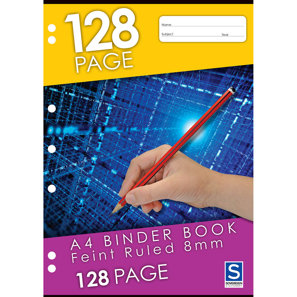 Image for SOVEREIGN BINDER BOOK 8MM RULED 128 PAGE A4 from Ross Office Supplies Office Products Depot