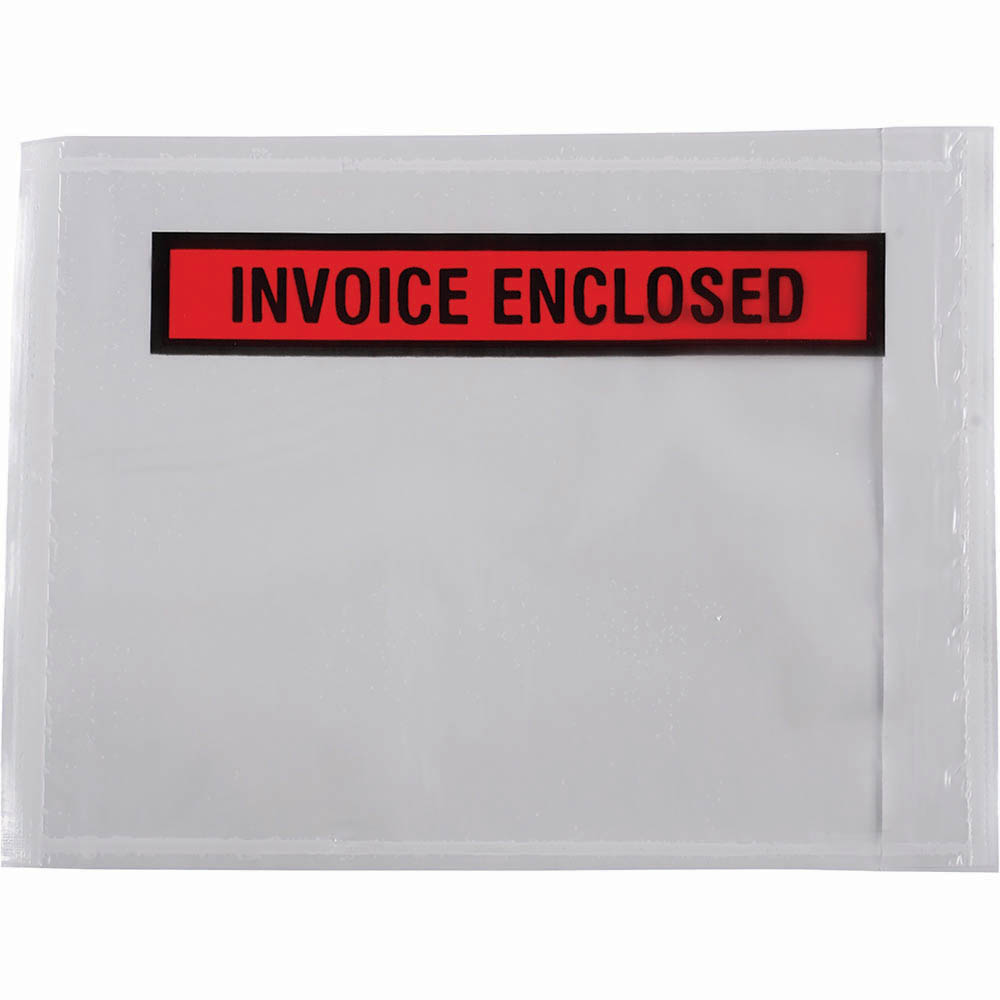 Image for WHITEBOX PACKAGING ENVELOPE INVOICE ENCLOSED 155 X 115MM WHITE/RED BOX 1000 from Ross Office Supplies Office Products Depot