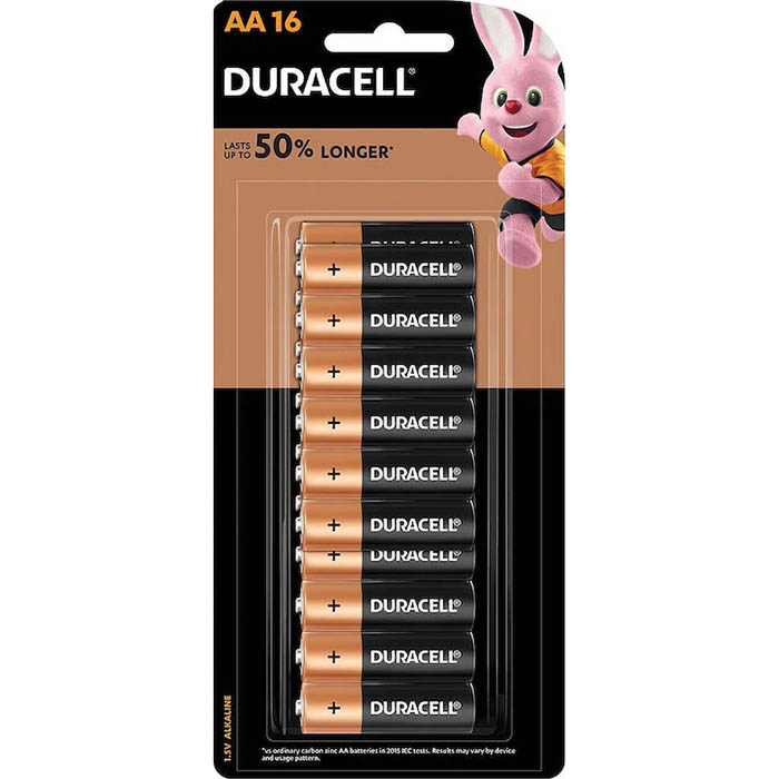 Image for DURACELL COPPERTOP ALKALINE AA BATTERY PACK 16 from MOE Office Products Depot Mackay & Whitsundays