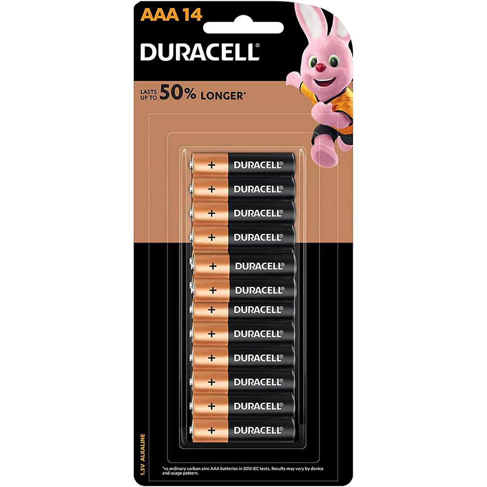 Image for DURACELL COPPERTOP ALKALINE AAA BATTERY PACK 14 from MOE Office Products Depot Mackay & Whitsundays