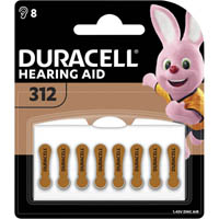 duracell size 312 easytab hearing aid zinc air coin 1.45v battery pack 8