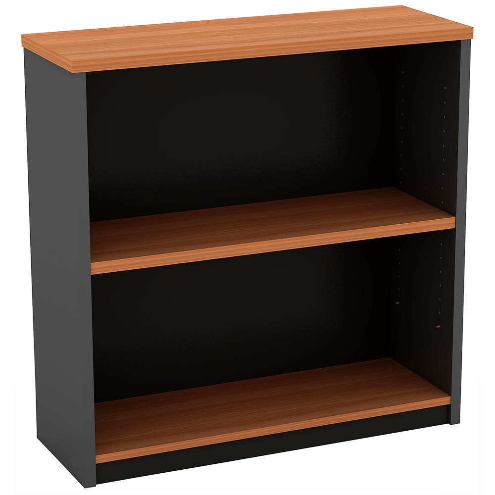 Image for OM OPEN BOOKCASE 900 X 320 X 900MM CHERRY/CHARCOAL from MOE Office Products Depot Mackay & Whitsundays
