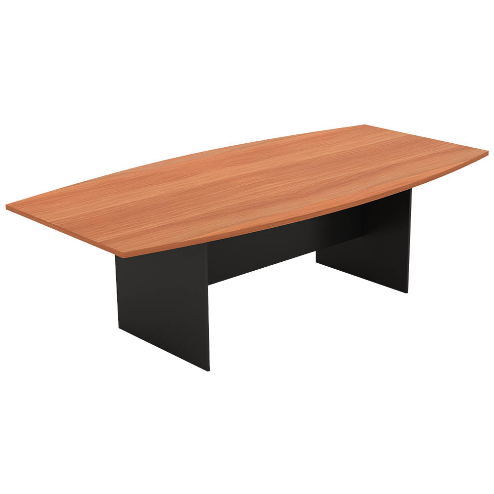 Image for OM BOARDROOM TABLE WITH H BASE 2400 X 1200 X 720MM CHERRY/CHARCOAL from Office Products Depot Gold Coast