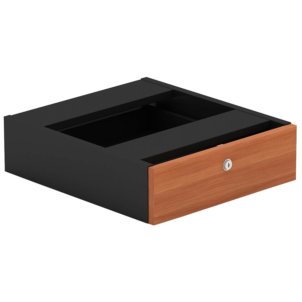 Image for OM FIXED DESK PEDESTAL 1-DRAWER 464 X 400 X 145MM CHERRY/CHARCOAL from MOE Office Products Depot Mackay & Whitsundays