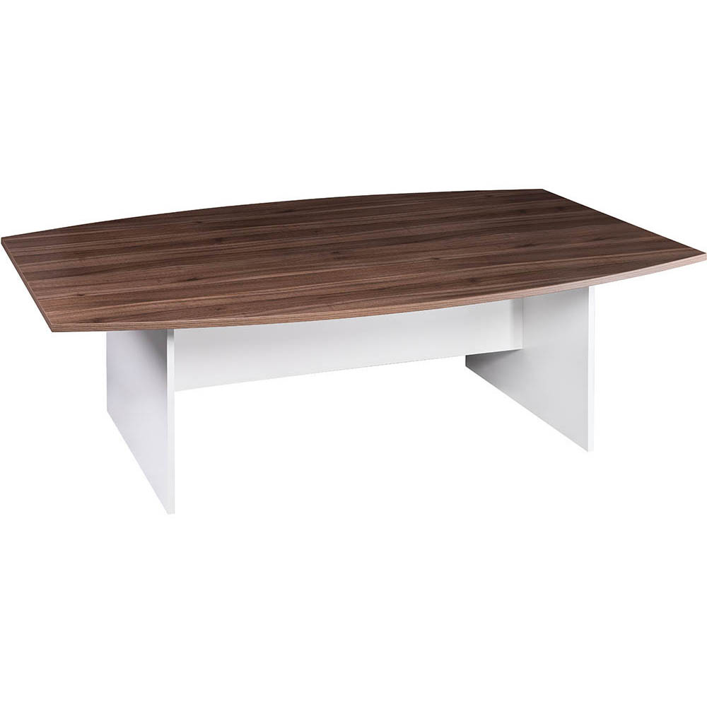 Image for OM PREMIER BOARDROOM TABLE 2400 X 1200 X 720MM CASNAN/WHITE from MOE Office Products Depot Mackay & Whitsundays