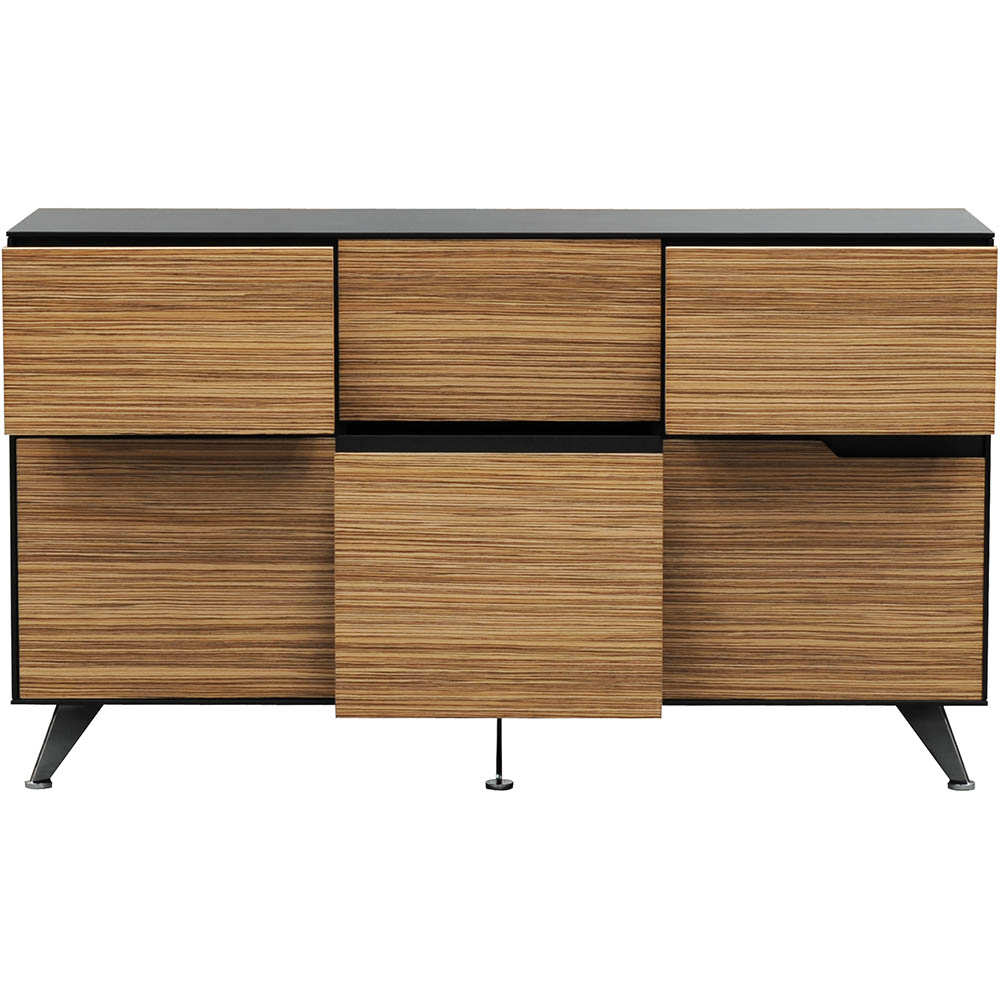 Image for NOVARA CREDENZA 6 DRAWS 1825 X 425 X 800MM ZEBRANO TIMBER VENEER from Tristate Office Products Depot
